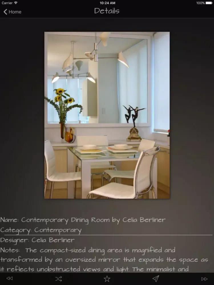 Capturas de tela do Dining Rooms Database iPad 