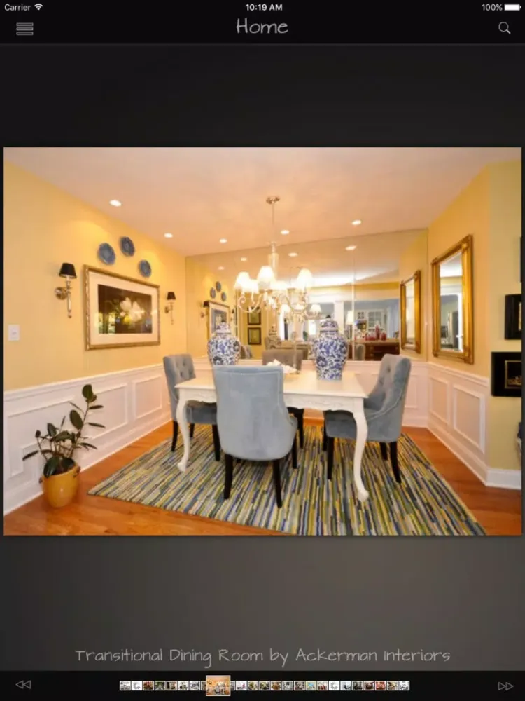 Capturas de tela do Dining Rooms Database iPad 