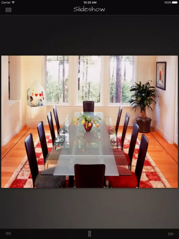 Capturas de tela do Dining Rooms Database iPad 