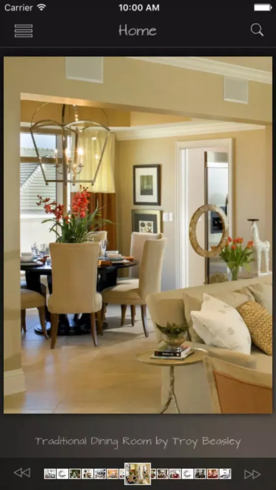 Capturas de tela do Dining Rooms Database