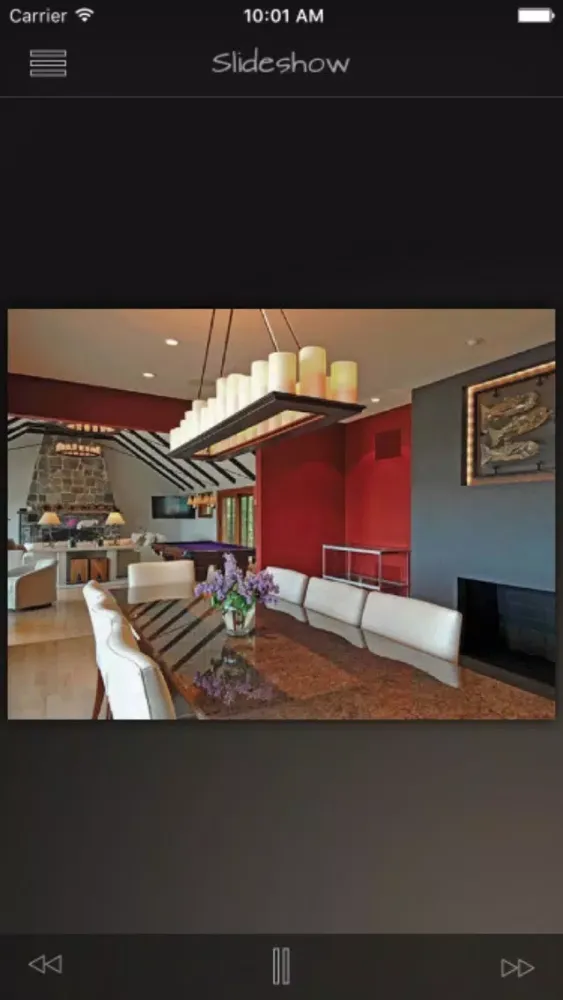 Capturas de tela do Dining Rooms Database