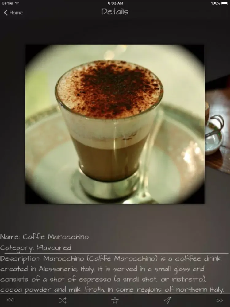 Coffee Drinks Guide iPad  Ekran Görüntüleri