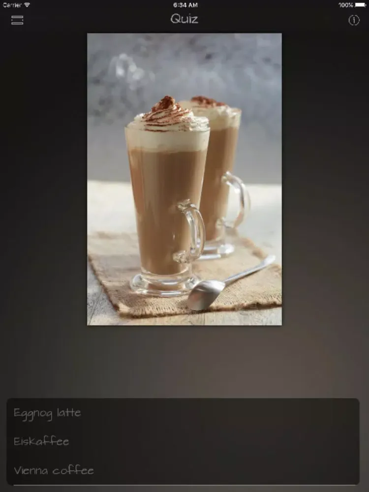 Coffee Drinks Guide iPad  Ekran Görüntüleri
