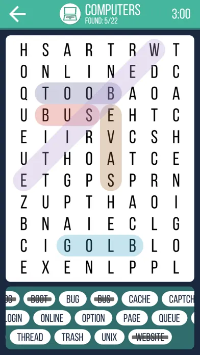 Captures d'écran de Word Search - Four Languages