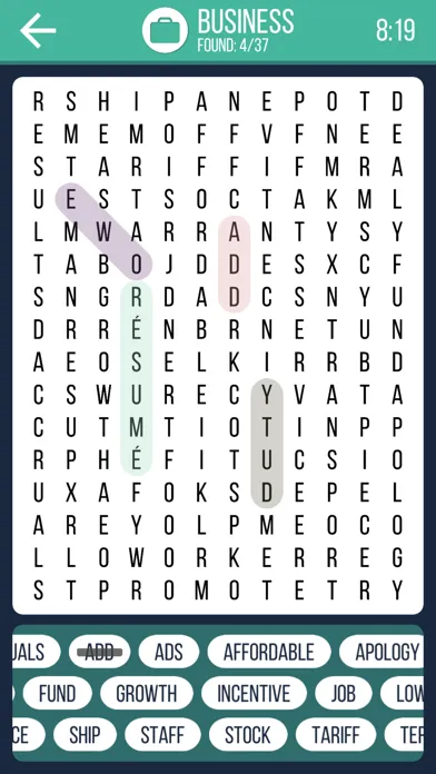 Captures d'écran de Word Search - Four Languages