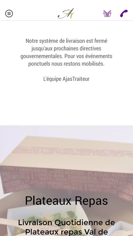 Captures d'écran de Ajas Traiteur