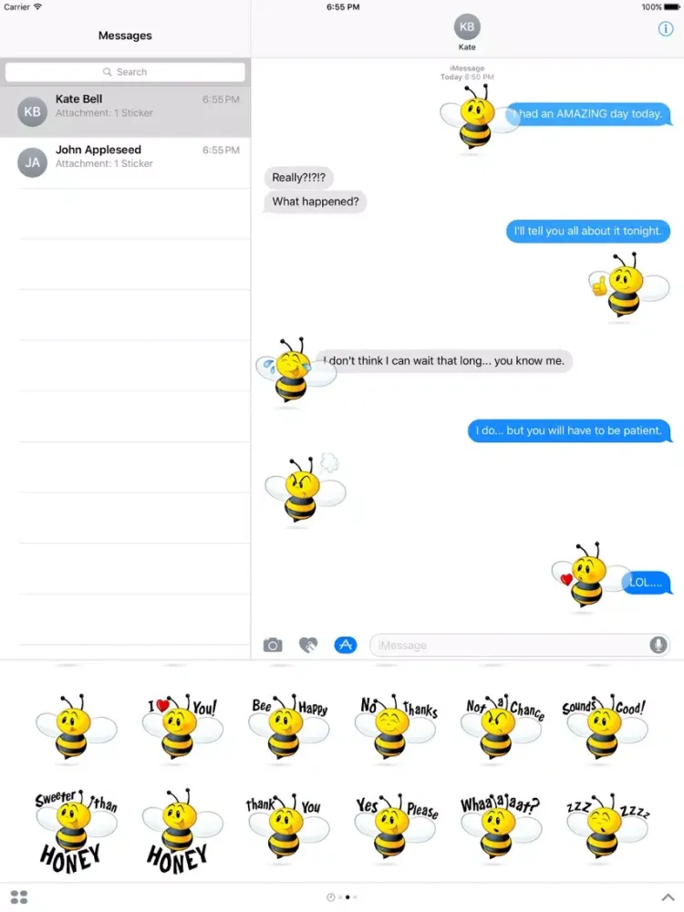 Bee Sticker Pack iPad  스크린샷