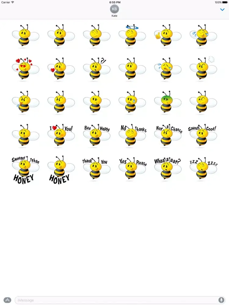 Bee Sticker Pack iPad  스크린샷