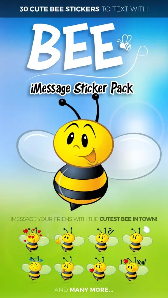 Bee Sticker Pack 스크린샷