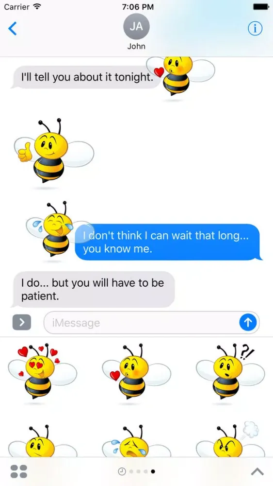 Bee Sticker Pack 스크린샷