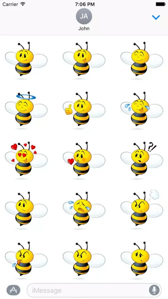 Bee Sticker Pack 스크린샷