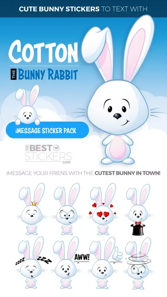 Zrzuty ekranu Bunny Sticker Pack