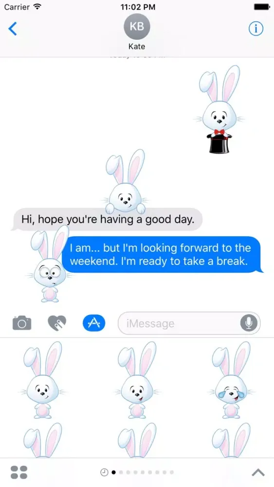 Zrzuty ekranu Bunny Sticker Pack