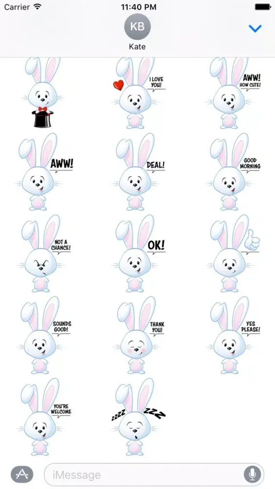 Zrzuty ekranu Bunny Sticker Pack