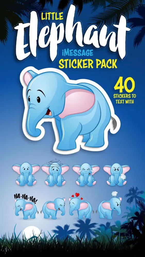 Elephant Animal Stickers应用截图
