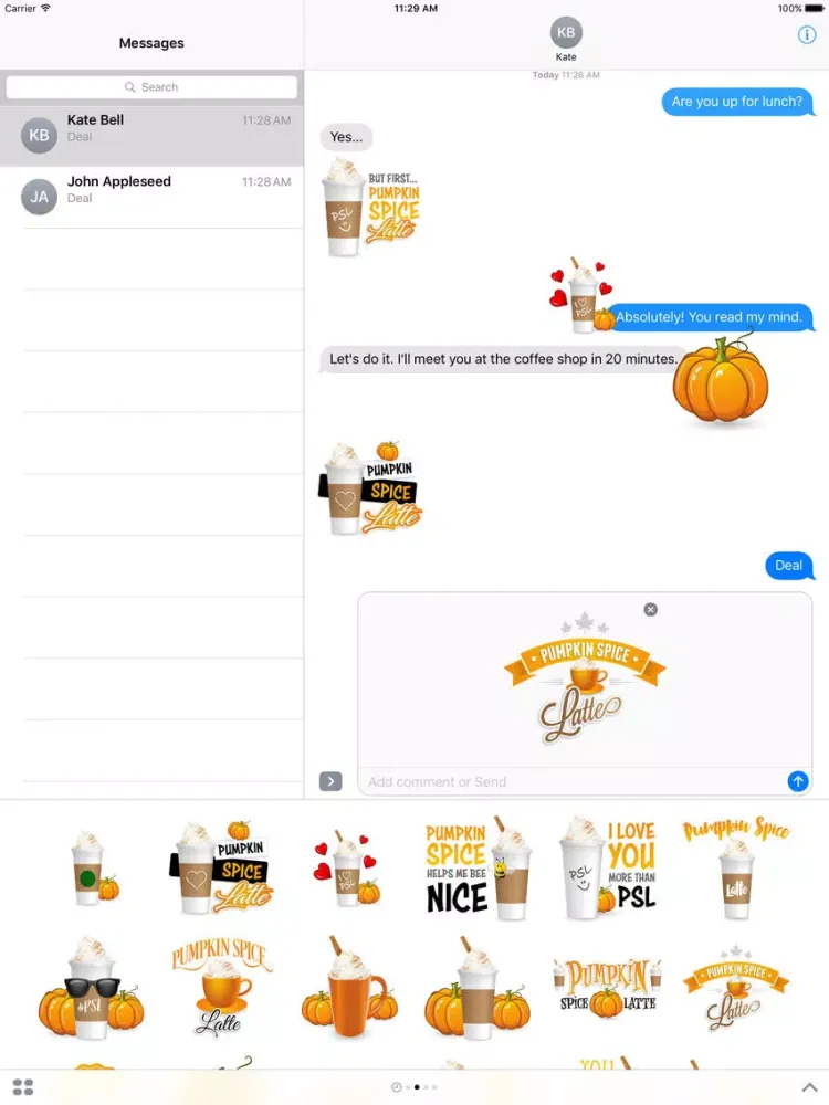 Pumpkin Spice Latte iPad  Screenshots