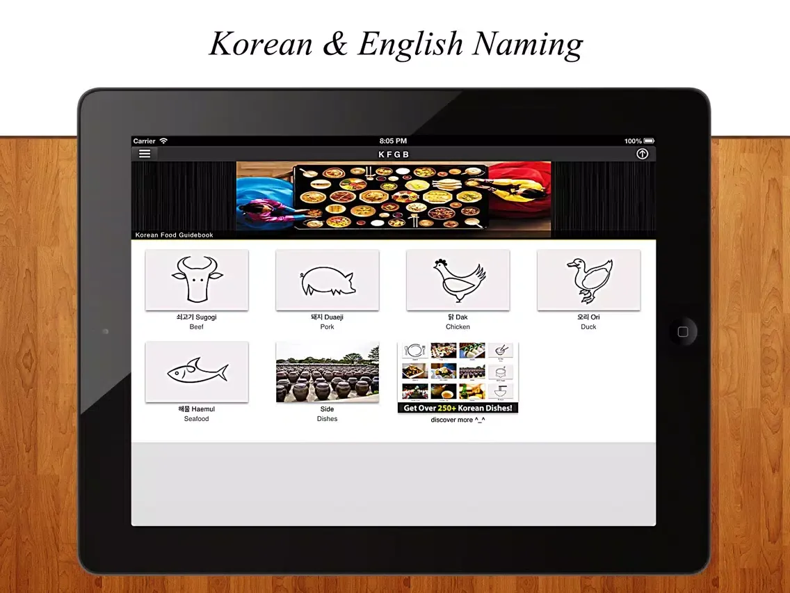 Korean Food Facts (for trips to Korea 한국 음식 소개) iPad  স্ক্রিনশট