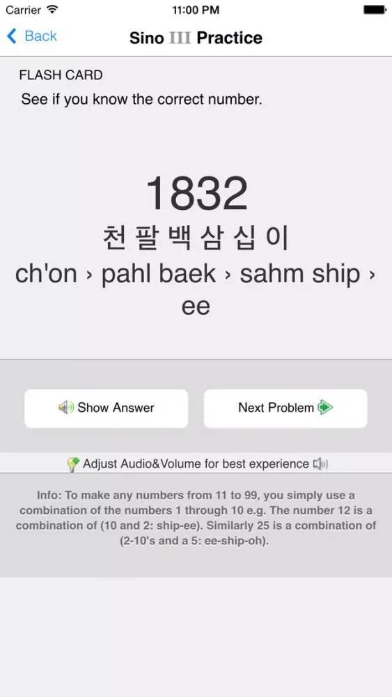 Capturas de tela do Learn Korean Numbers, Fast! (for trips to Korea)