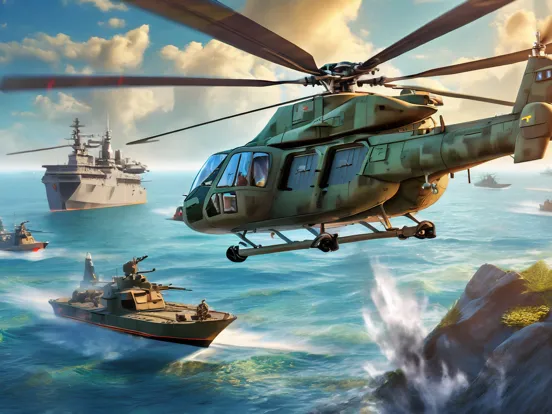 Gunship Helicopter Warfare iPad  스크린샷