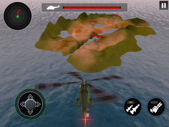 Gunship Helicopter Warfare iPad  스크린샷