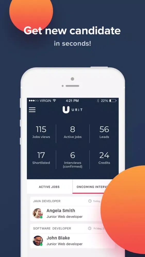 Zrzuty ekranu URiT - Hiring