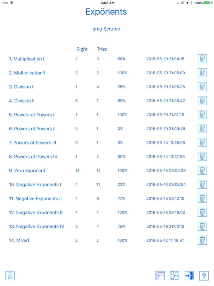 Screenshot di Expönents iPad 