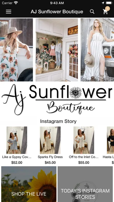 AJ Sunflower Boutique سکرین شاٹس