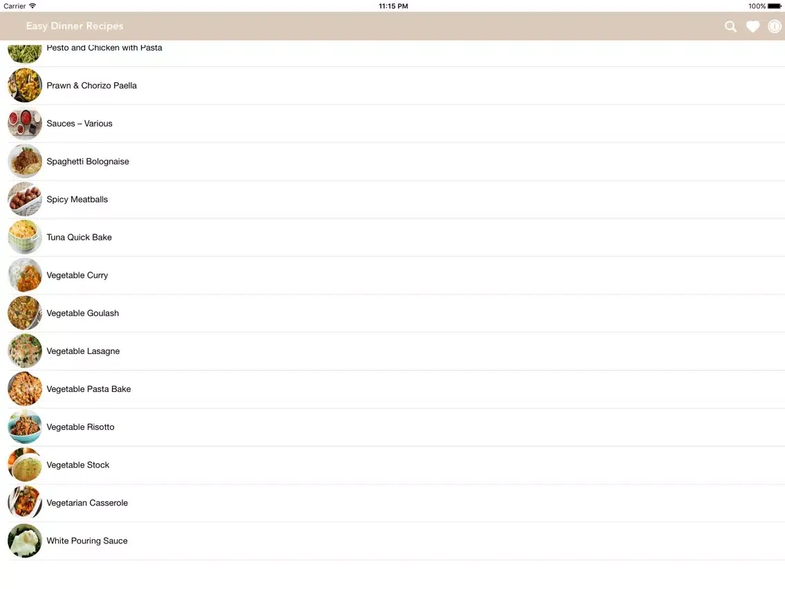 Capturas de tela do Easy Dinner Recipes & Ideas iPad 