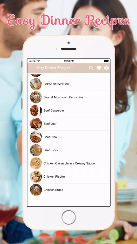 Capturas de tela do Easy Dinner Recipes & Ideas