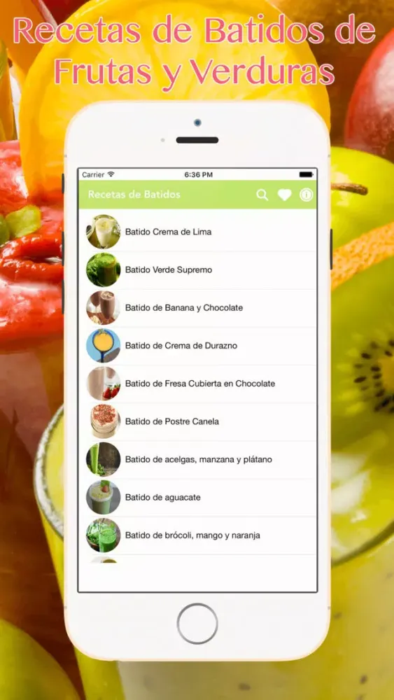 Capturas de pantalla de Recetas de Batidos