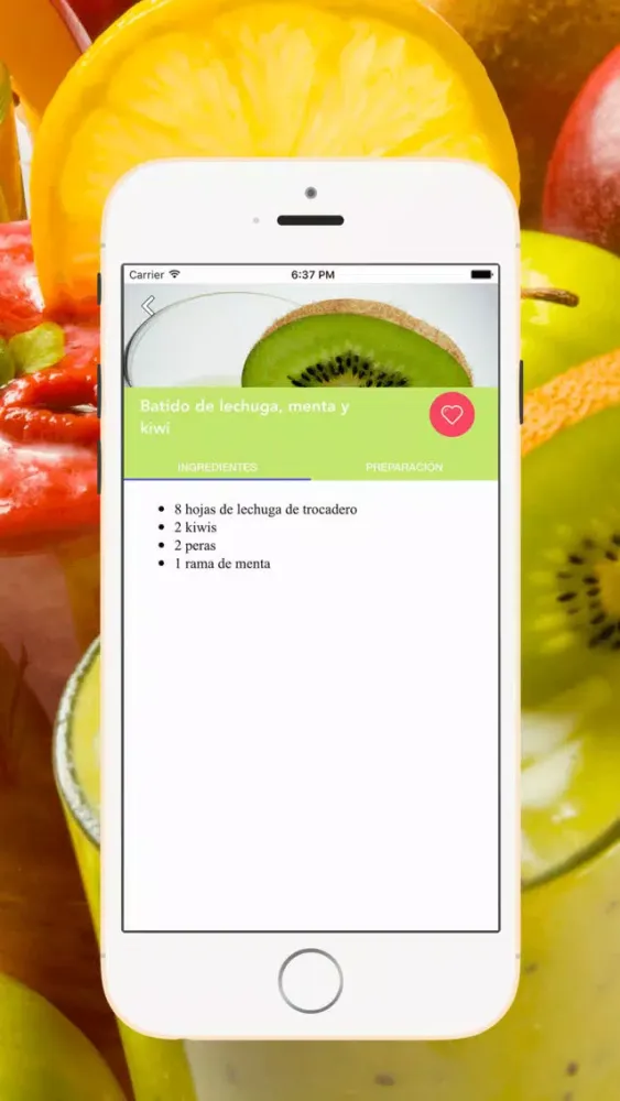 Capturas de pantalla de Recetas de Batidos