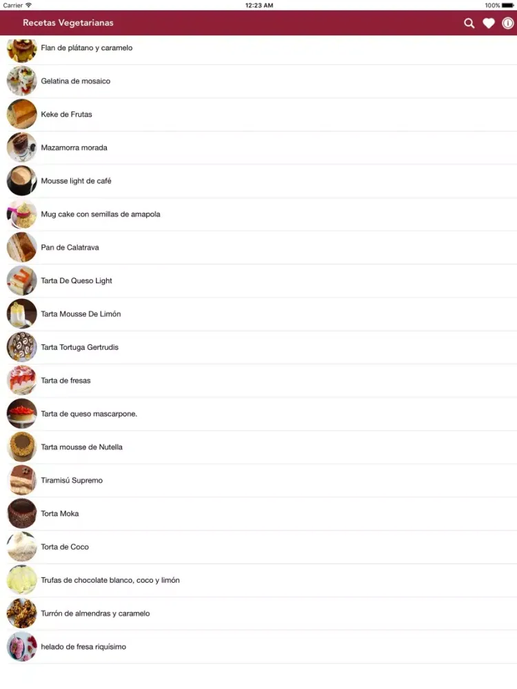 تصاویر Recetas Postres fáciles y rápidos iPad 