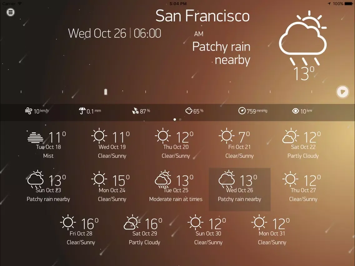 Zrzuty ekranu Weather Book for iPad iPad 