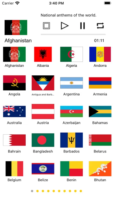 Capturas de tela do Anthems Piano