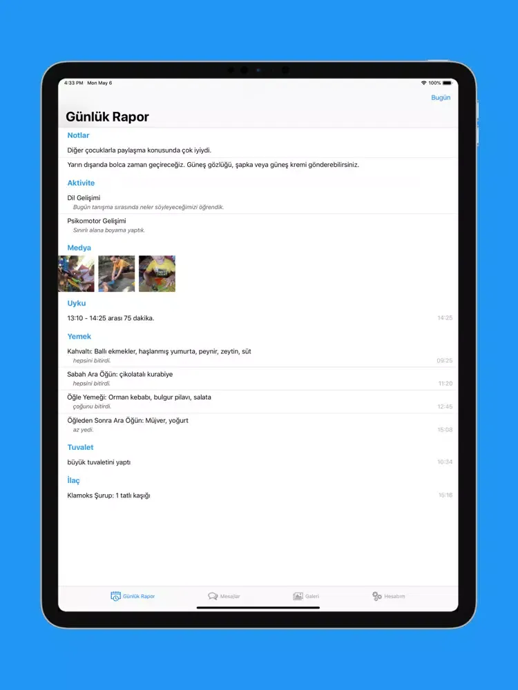 Capturas de pantalla de Hilal Hanım Kreş ve G.B.E. iPad 