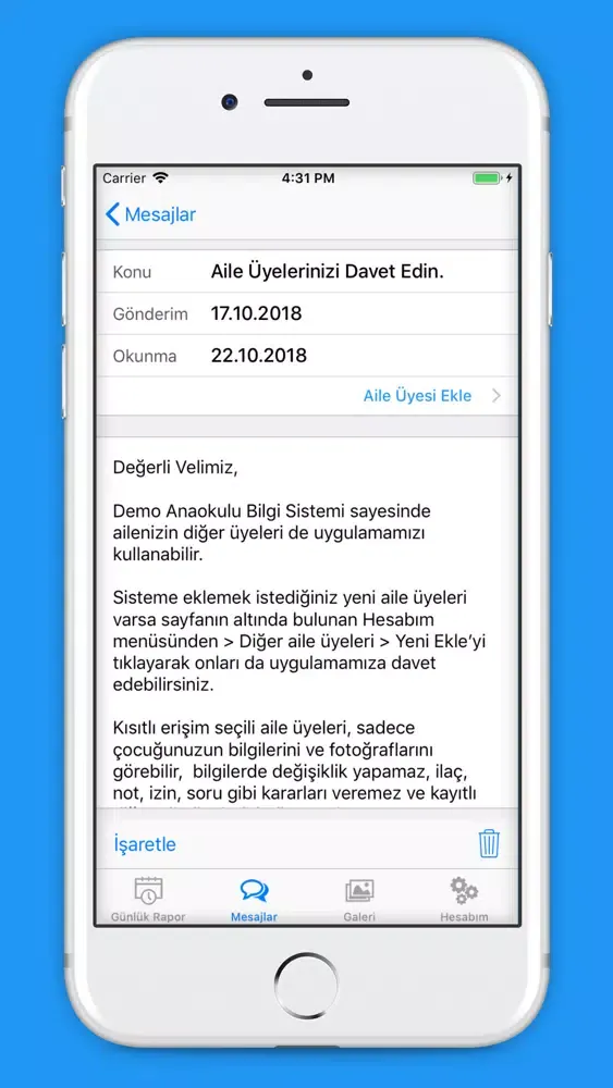 Capturas de pantalla de Hilal Hanım Kreş ve G.B.E.