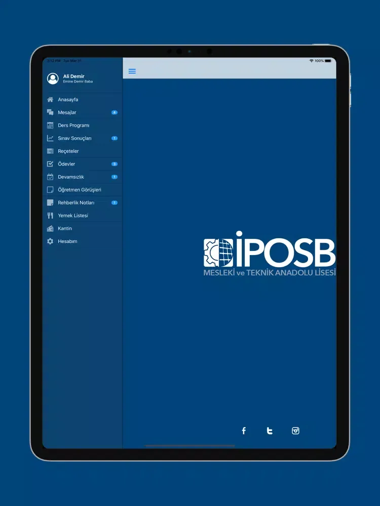 Скриншоты İPOSB M&T Anadolu Lisesi iPad 