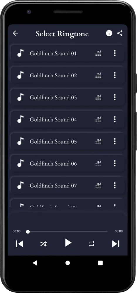 Zrzuty ekranu Goldfinch Sounds