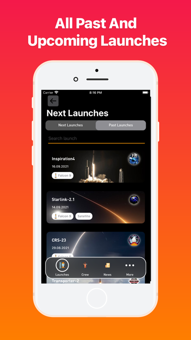 Latest Info for SpaceX Screenshots