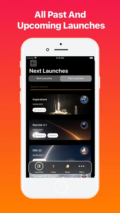 Captures d'écran de Latest Info for SpaceX