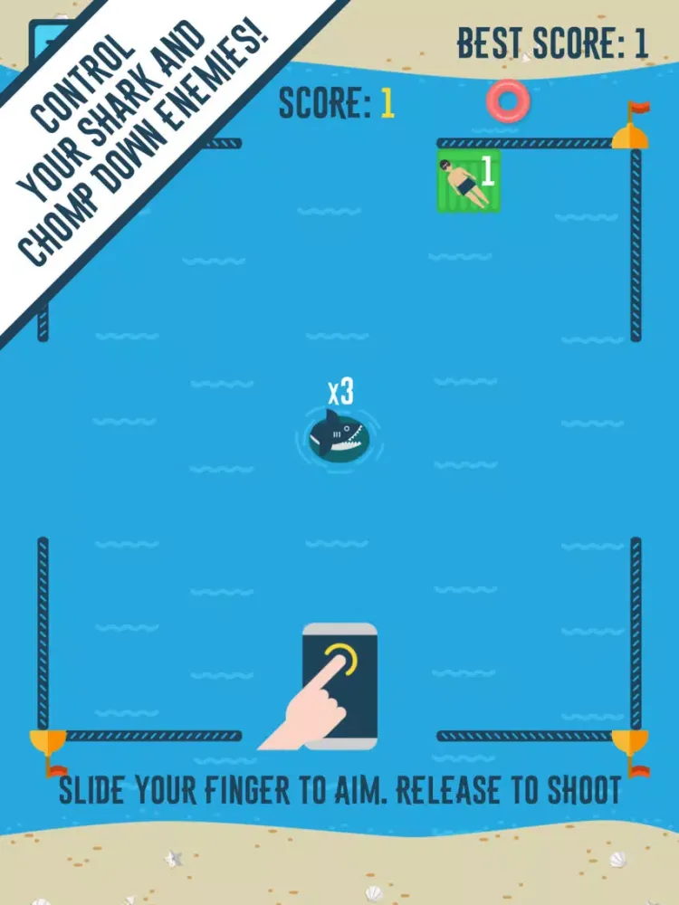 Bouncy Shark iPad  स्क्रीनशॉट
