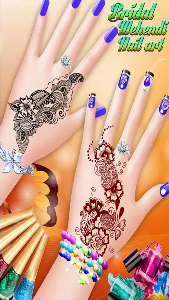 Bridal Mehndi and Nail Art - Manicure mehndi designer games for girls Screenshots