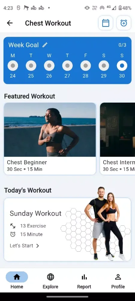 Chest Workout at home Screenshots