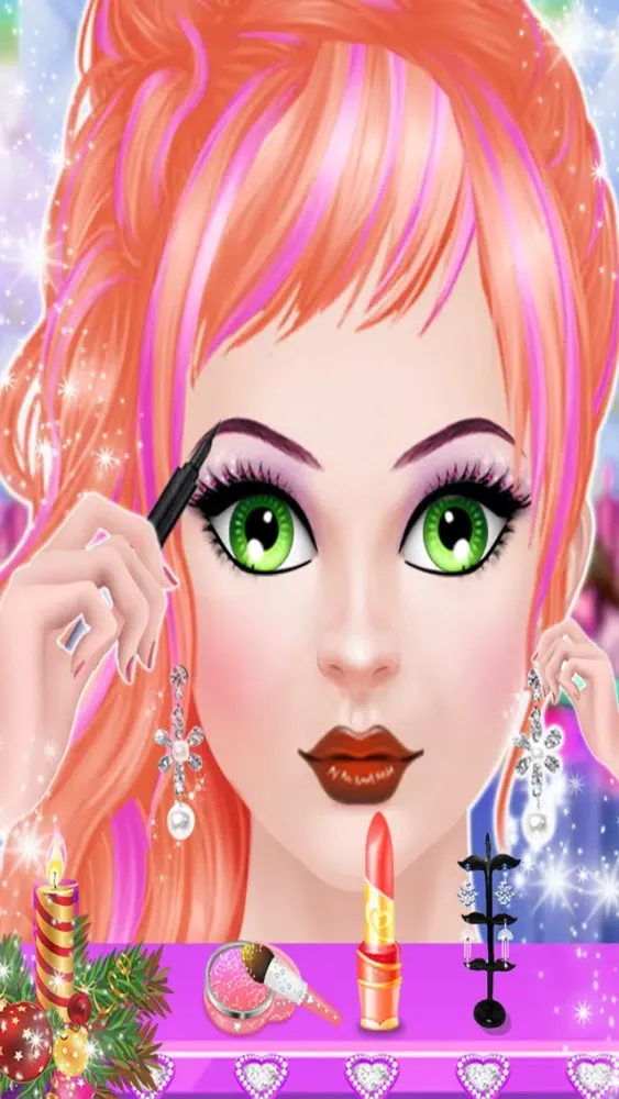 Christmas Costume Styles - Girls Makeup, Dressup Ekran Görüntüleri