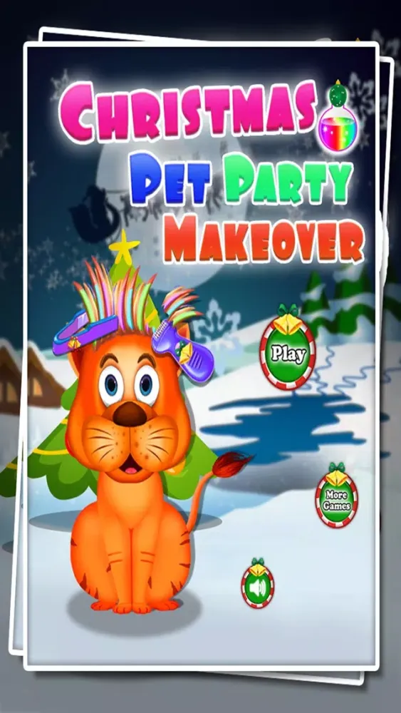 Tangkapan skrin Christmas Pet Party Hair Salon - Spa Makeover Game