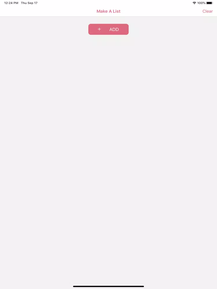 Capturas de tela do Make A List iPad 