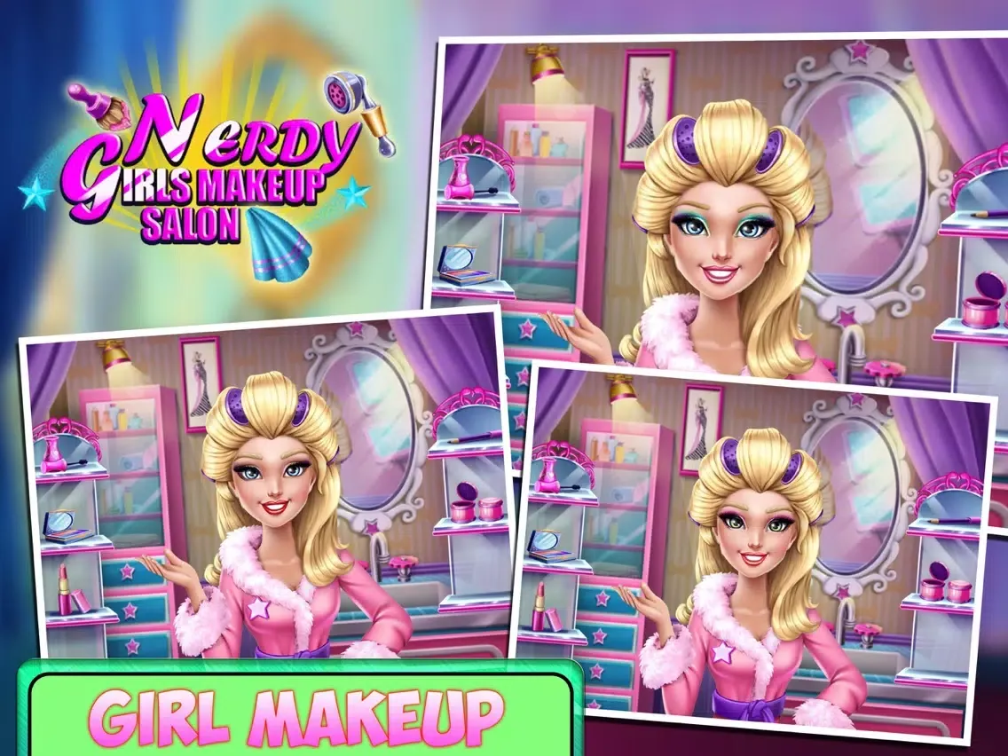 Zrzuty ekranu Nerdy Girl Makeup Salon - Makeup Tips & Makeover games for girls iPad 