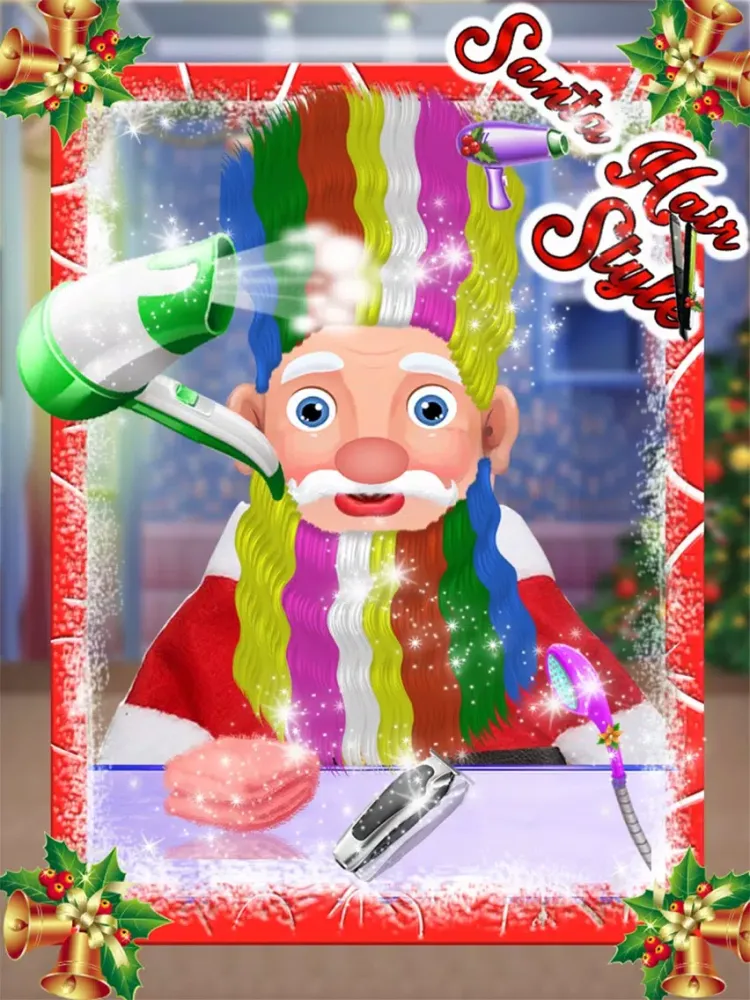 Santa Hair Style - Shave Beard & Barbershop Games iPad  スクリーンショット
