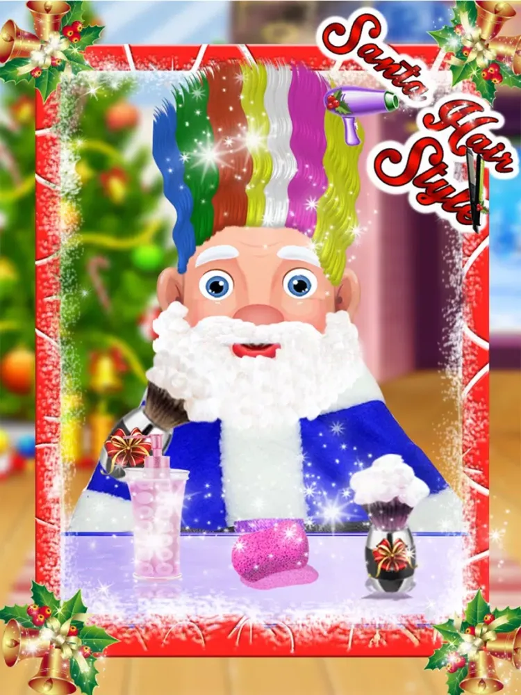 Santa Hair Style - Shave Beard & Barbershop Games iPad  スクリーンショット