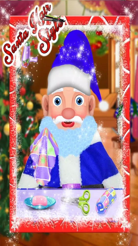 Santa Hair Style - Shave Beard & Barbershop Games スクリーンショット